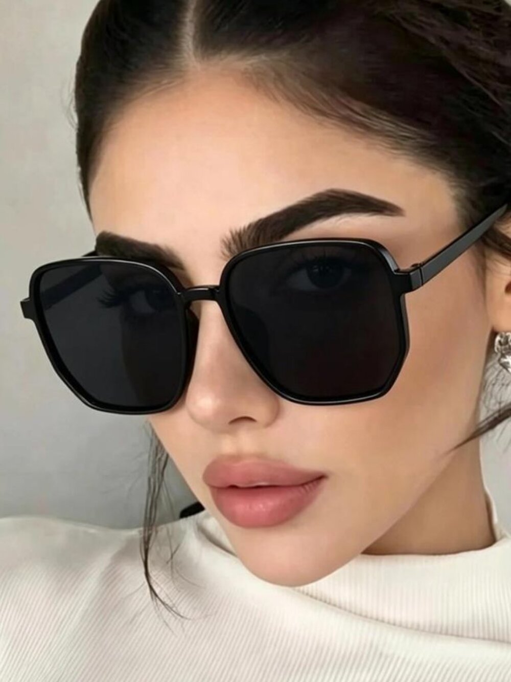 Vintage Large Square Frame Sunglasses